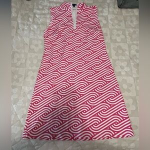 Melly M Pink and White Patterned Sleeveless Golf Dress